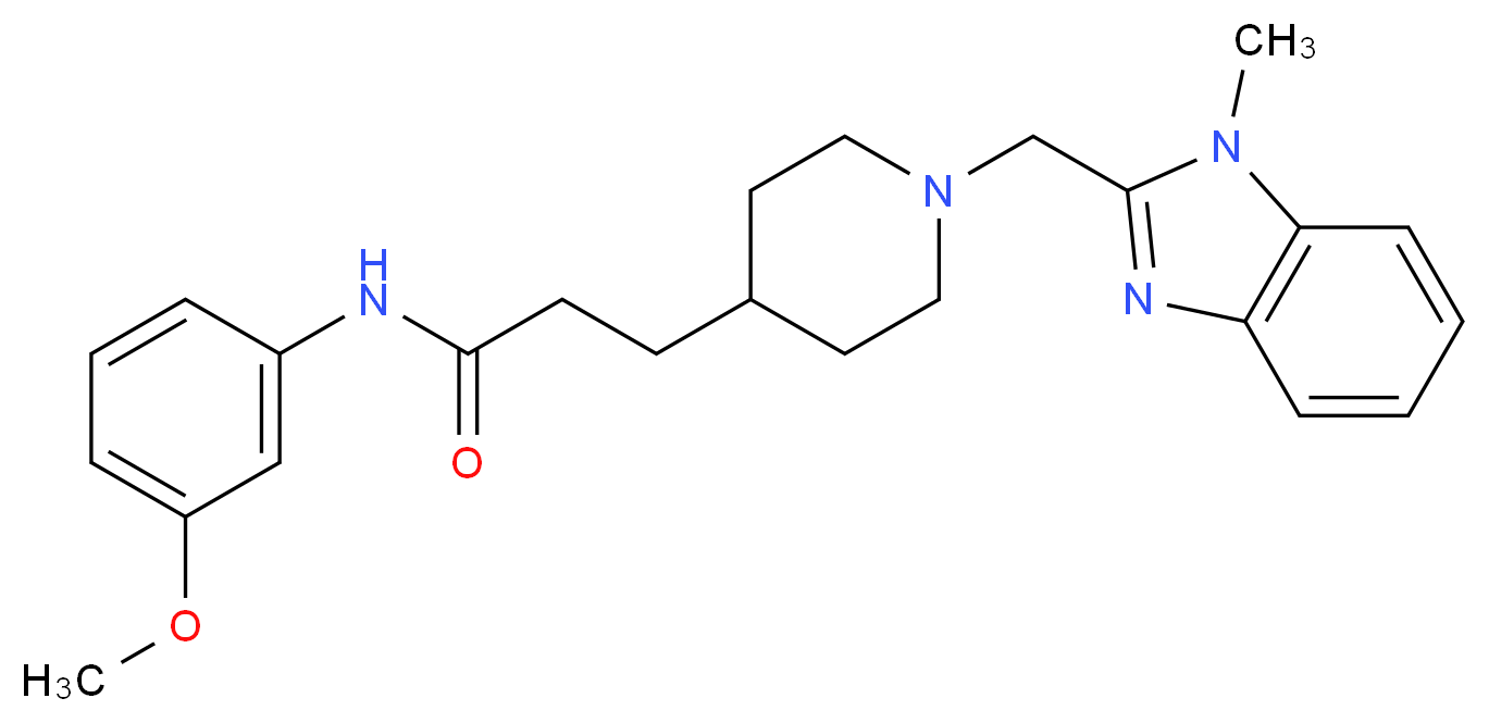 N-(3-methoxyphenyl)-3-{1-[(1-methyl-1H-benzimidazol-2-yl)methyl]-4-piperidinyl}propanamide_Molecular_structure_CAS_)