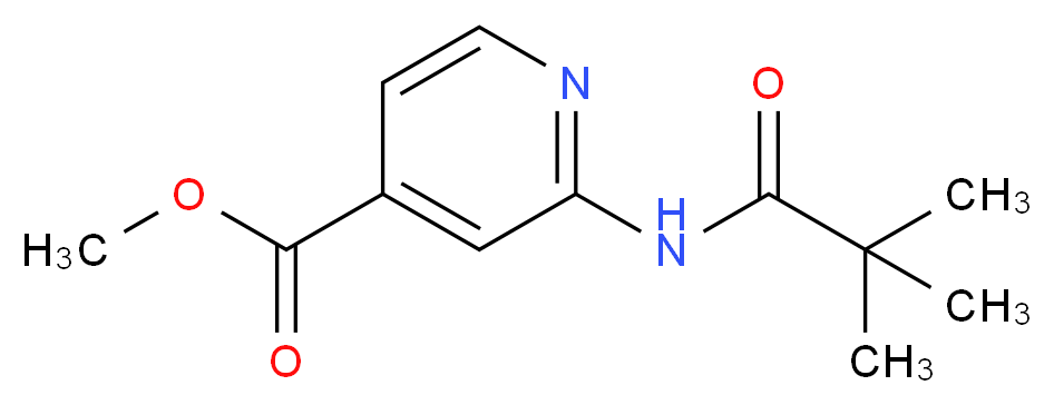 2-(2,2-Dimethyl-propionylamino)-isonicotinic acid methyl ester_Molecular_structure_CAS_470463-38-8)