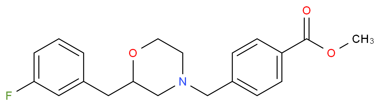 methyl 4-{[2-(3-fluorobenzyl)-4-morpholinyl]methyl}benzoate_Molecular_structure_CAS_)