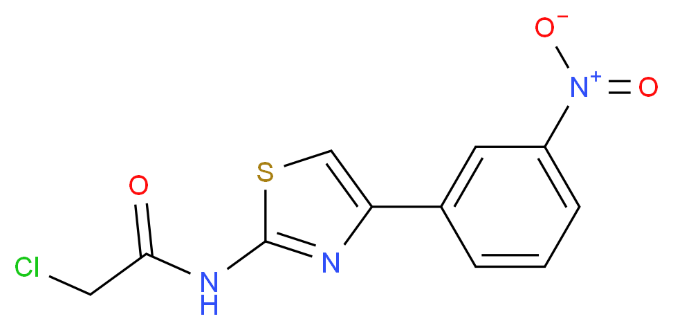 2-Chloro-N-[4-(3-nitro-phenyl)-thiazol-2-yl]-acetamide_Molecular_structure_CAS_6125-33-3)