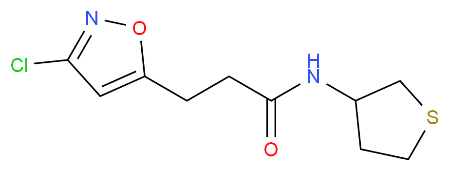 3-(3-chloro-5-isoxazolyl)-N-(tetrahydro-3-thienyl)propanamide_Molecular_structure_CAS_)