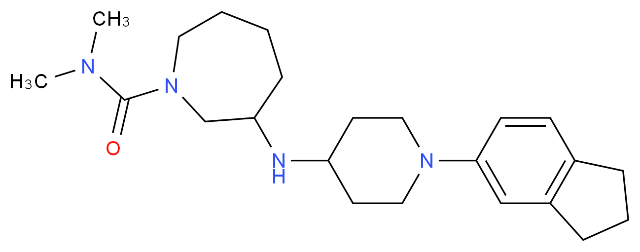 3-{[1-(2,3-dihydro-1H-inden-5-yl)piperidin-4-yl]amino}-N,N-dimethylazepane-1-carboxamide_Molecular_structure_CAS_)