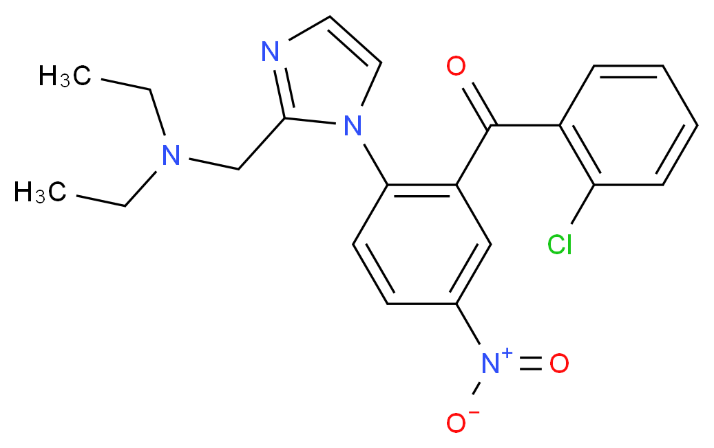 (2-chlorophenyl)(2-(2-((diethylamino)methyl)-1h-imidazol-1-yl)-5-nitrophenyl)methanone_Molecular_structure_CAS_54533-85-6)