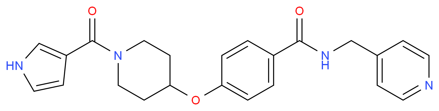 N-(pyridin-4-ylmethyl)-4-{[1-(1H-pyrrol-3-ylcarbonyl)piperidin-4-yl]oxy}benzamide_Molecular_structure_CAS_)