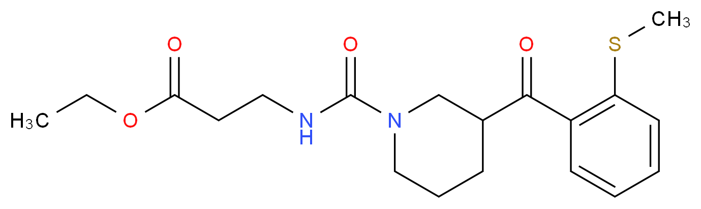 ethyl N-({3-[2-(methylthio)benzoyl]-1-piperidinyl}carbonyl)-beta-alaninate_Molecular_structure_CAS_)