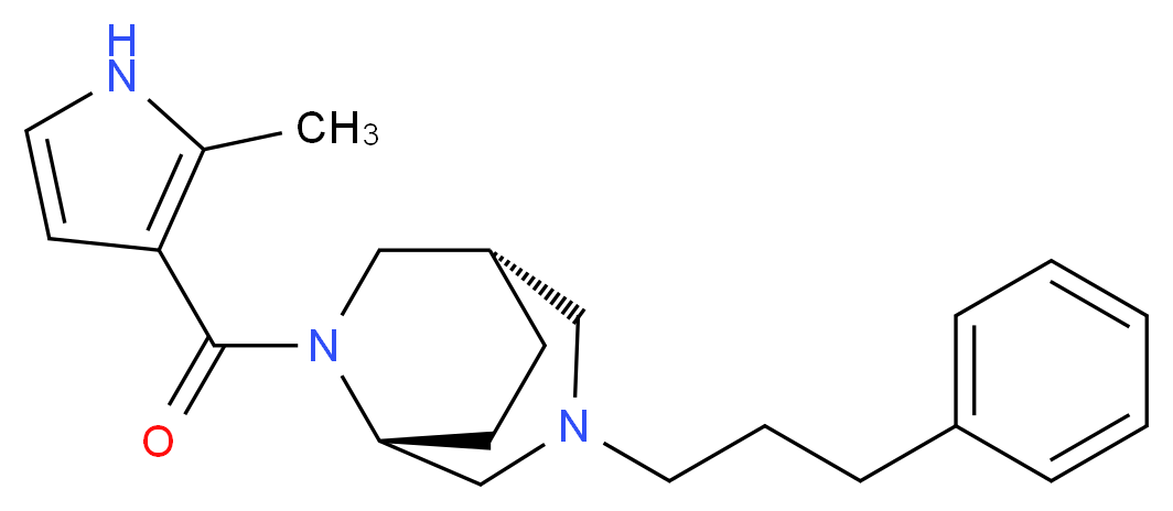 (1S*,5R*)-6-[(2-methyl-1H-pyrrol-3-yl)carbonyl]-3-(3-phenylpropyl)-3,6-diazabicyclo[3.2.2]nonane_Molecular_structure_CAS_)