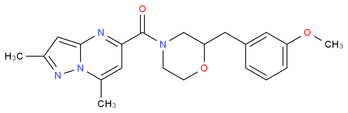5-{[2-(3-methoxybenzyl)-4-morpholinyl]carbonyl}-2,7-dimethylpyrazolo[1,5-a]pyrimidine_Molecular_structure_CAS_)