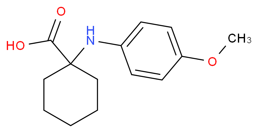 1-[(4-methoxyphenyl)amino]cyclohexanecarboxylic acid_Molecular_structure_CAS_886496-96-4)