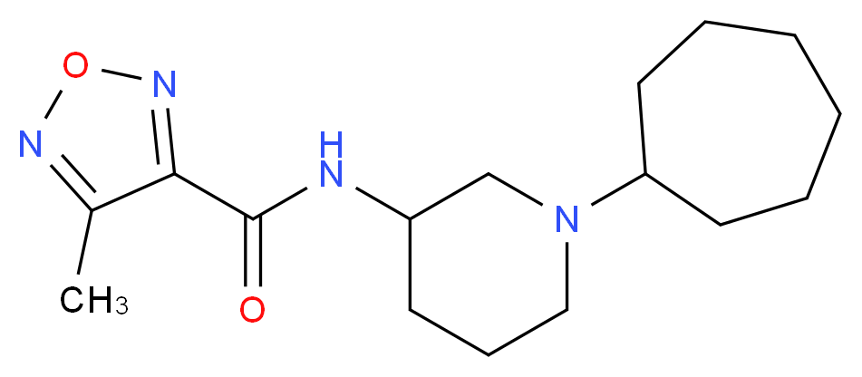 N-(1-cycloheptyl-3-piperidinyl)-4-methyl-1,2,5-oxadiazole-3-carboxamide_Molecular_structure_CAS_)