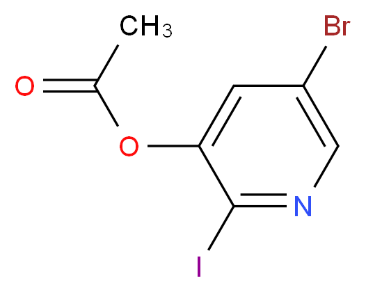 5-Bromo-2-iodopyridin-3-yl acetate_Molecular_structure_CAS_1045858-04-5)