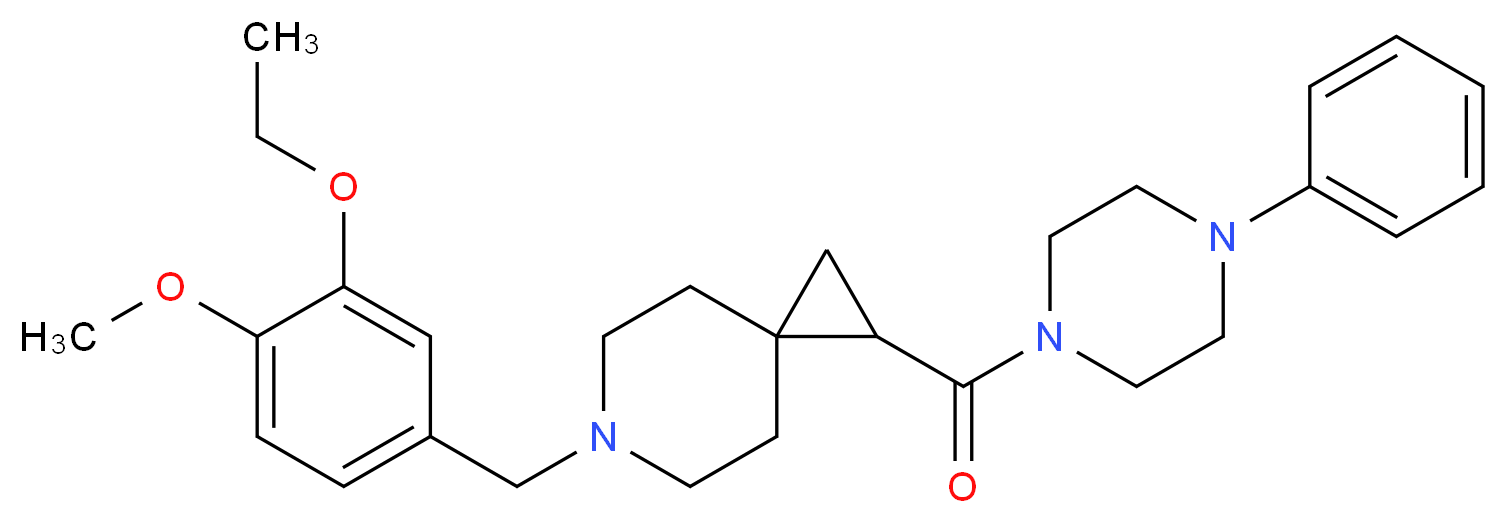 6-(3-ethoxy-4-methoxybenzyl)-1-[(4-phenyl-1-piperazinyl)carbonyl]-6-azaspiro[2.5]octane_Molecular_structure_CAS_)
