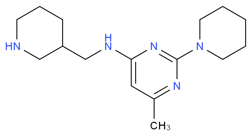6-methyl-2-piperidin-1-yl-N-(piperidin-3-ylmethyl)pyrimidin-4-amine_Molecular_structure_CAS_)