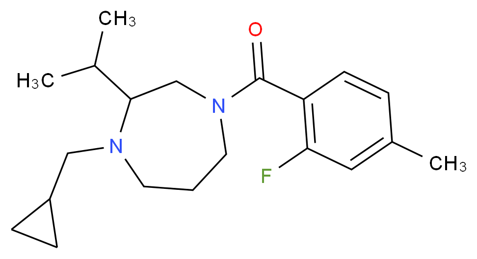 1-(cyclopropylmethyl)-4-(2-fluoro-4-methylbenzoyl)-2-isopropyl-1,4-diazepane_Molecular_structure_CAS_)