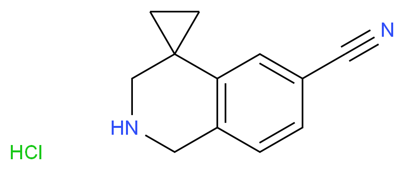 2',3'-Dihydro-1'H-spiro[cyclopropane-1,4'-isoquinoline]-6'-carbonitrile hydrochloride_Molecular_structure_CAS_1203682-92-1)