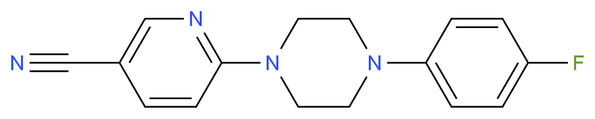 6-[4-(4-fluorophenyl)piperazin-1-yl]pyridine-3-carbonitrile_Molecular_structure_CAS_)
