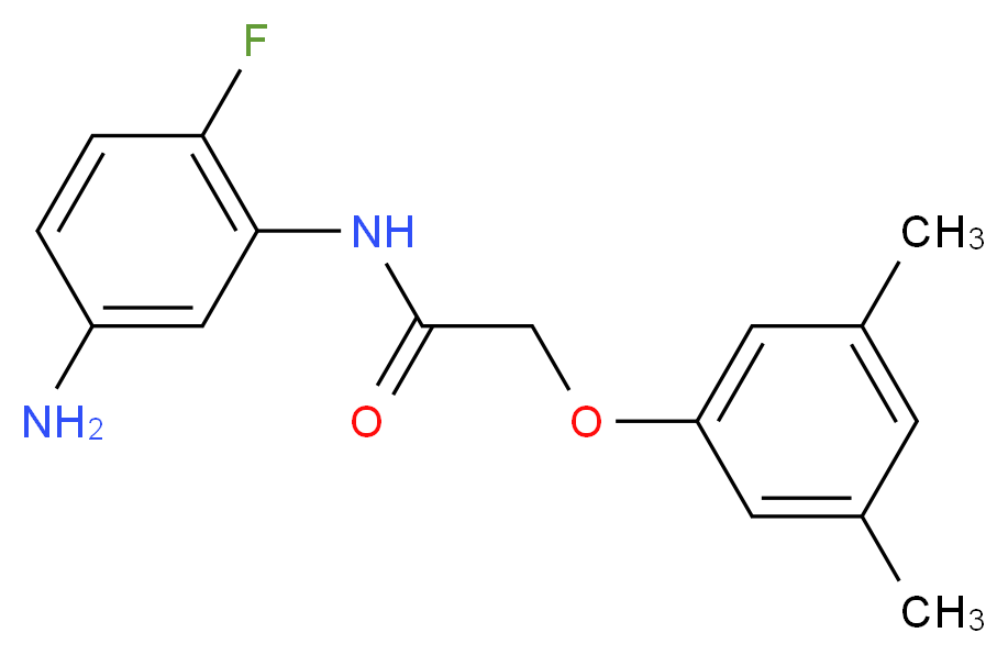 N-(5-Amino-2-fluorophenyl)-2-(3,5-dimethylphenoxy) acetamide_Molecular_structure_CAS_)