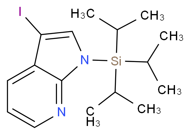 3-Iodo-1-triisopropylsilanyl-1H-pyrrolo-[2,3-b]pyridine_Molecular_structure_CAS_913983-25-2)