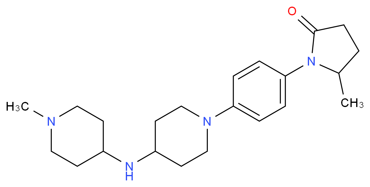 5-methyl-1-(4-{4-[(1-methylpiperidin-4-yl)amino]piperidin-1-yl}phenyl)pyrrolidin-2-one_Molecular_structure_CAS_)