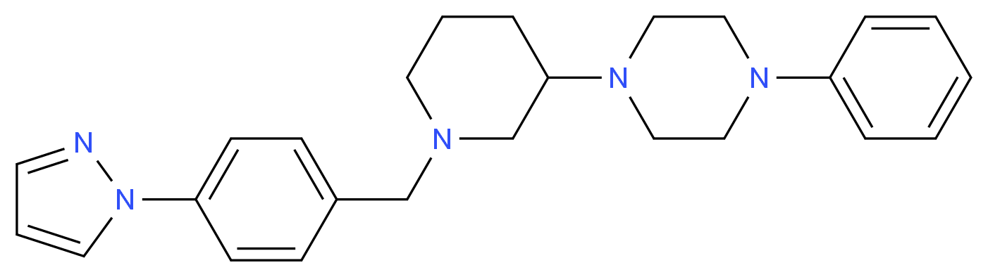 1-phenyl-4-{1-[4-(1H-pyrazol-1-yl)benzyl]-3-piperidinyl}piperazine_Molecular_structure_CAS_)