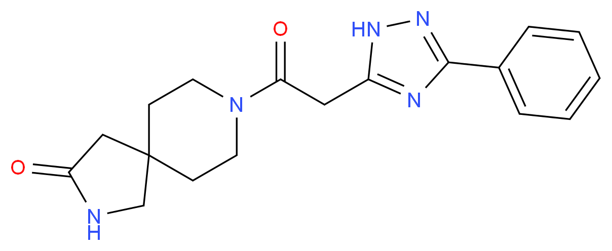 8-[(3-phenyl-1H-1,2,4-triazol-5-yl)acetyl]-2,8-diazaspiro[4.5]decan-3-one_Molecular_structure_CAS_)