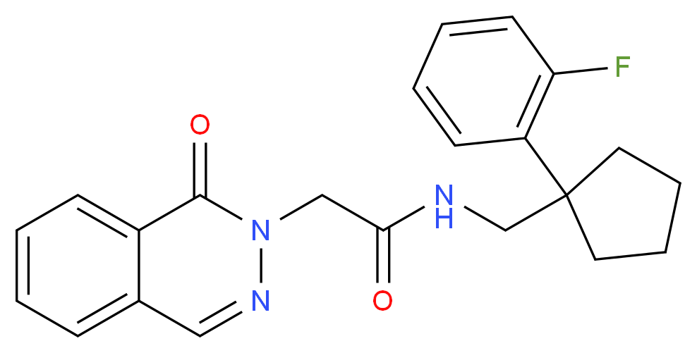 N-{[1-(2-fluorophenyl)cyclopentyl]methyl}-2-(1-oxo-2(1H)-phthalazinyl)acetamide_Molecular_structure_CAS_)