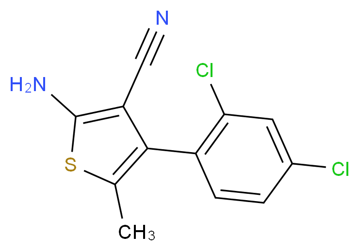 2-Amino-4-(2,4-dichlorophenyl)-5-methylthiophene-3-carbonitrile_Molecular_structure_CAS_)