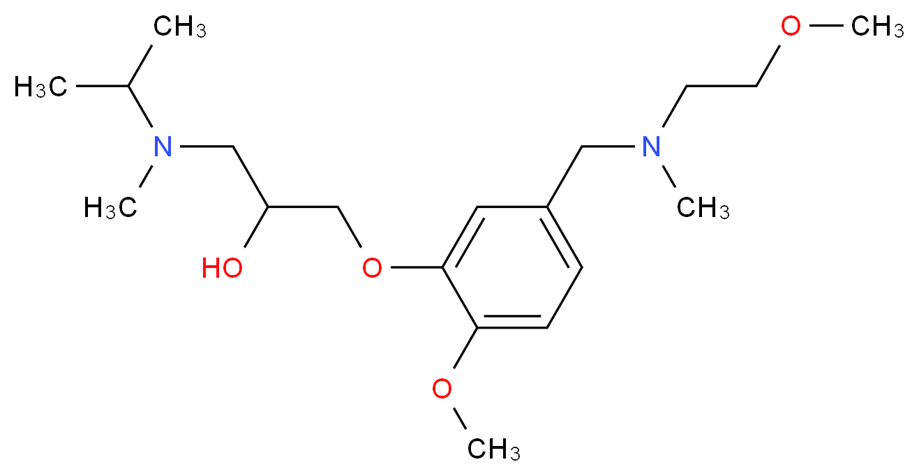 1-[isopropyl(methyl)amino]-3-(2-methoxy-5-{[(2-methoxyethyl)(methyl)amino]methyl}phenoxy)-2-propanol_Molecular_structure_CAS_)