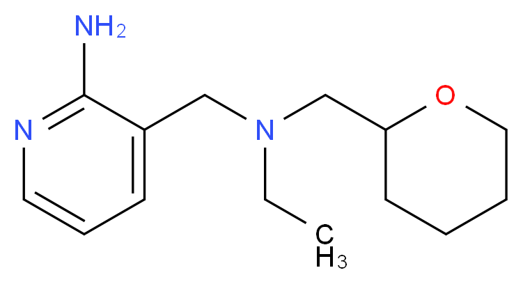 3-{[ethyl(tetrahydro-2H-pyran-2-ylmethyl)amino]methyl}pyridin-2-amine_Molecular_structure_CAS_)