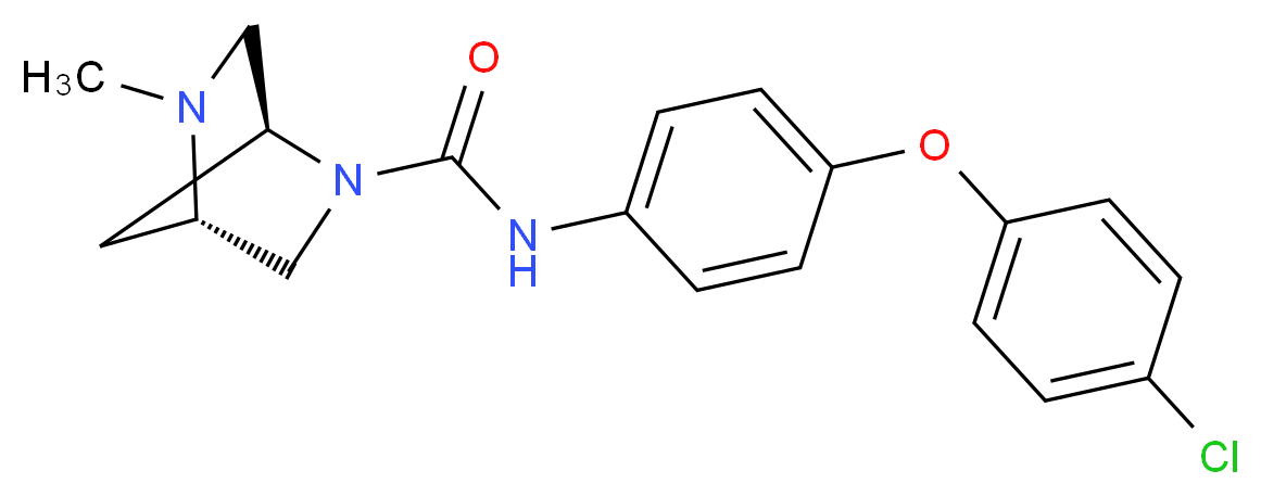 (1S*,4S*)-N-[4-(4-chlorophenoxy)phenyl]-5-methyl-2,5-diazabicyclo[2.2.1]heptane-2-carboxamide_Molecular_structure_CAS_)