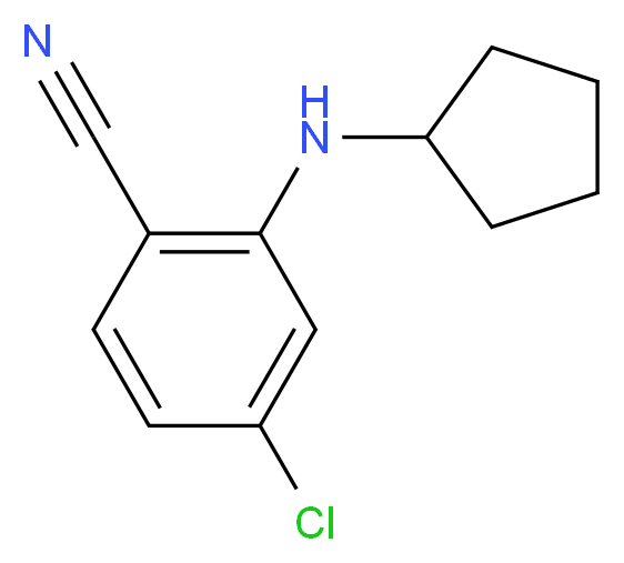4-chloro-2-(cyclopentylamino)benzonitrile_Molecular_structure_CAS_)