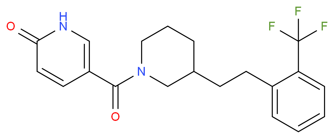 5-[(3-{2-[2-(trifluoromethyl)phenyl]ethyl}-1-piperidinyl)carbonyl]-2(1H)-pyridinone_Molecular_structure_CAS_)