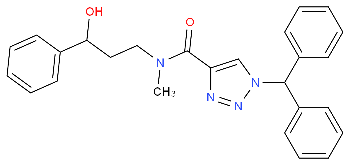 1-(diphenylmethyl)-N-(3-hydroxy-3-phenylpropyl)-N-methyl-1H-1,2,3-triazole-4-carboxamide_Molecular_structure_CAS_)
