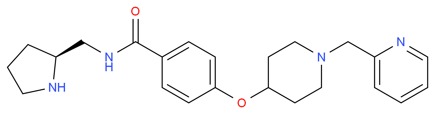 4-{[1-(pyridin-2-ylmethyl)piperidin-4-yl]oxy}-N-[(2S)-pyrrolidin-2-ylmethyl]benzamide_Molecular_structure_CAS_)