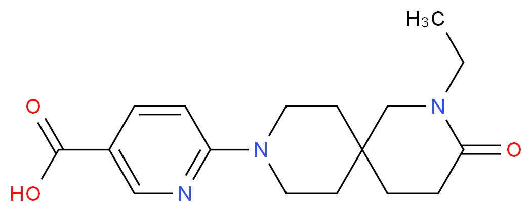6-(2-ethyl-3-oxo-2,9-diazaspiro[5.5]undec-9-yl)nicotinic acid_Molecular_structure_CAS_)