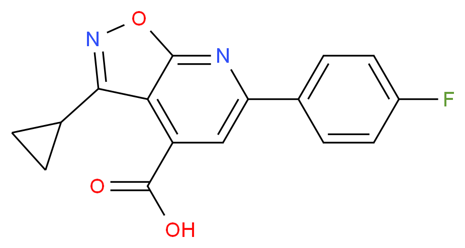 3-cyclopropyl-6-(4-fluorophenyl)pyrido[3,2-d][1,2]oxazole-4-carboxylic acid_Molecular_structure_CAS_)