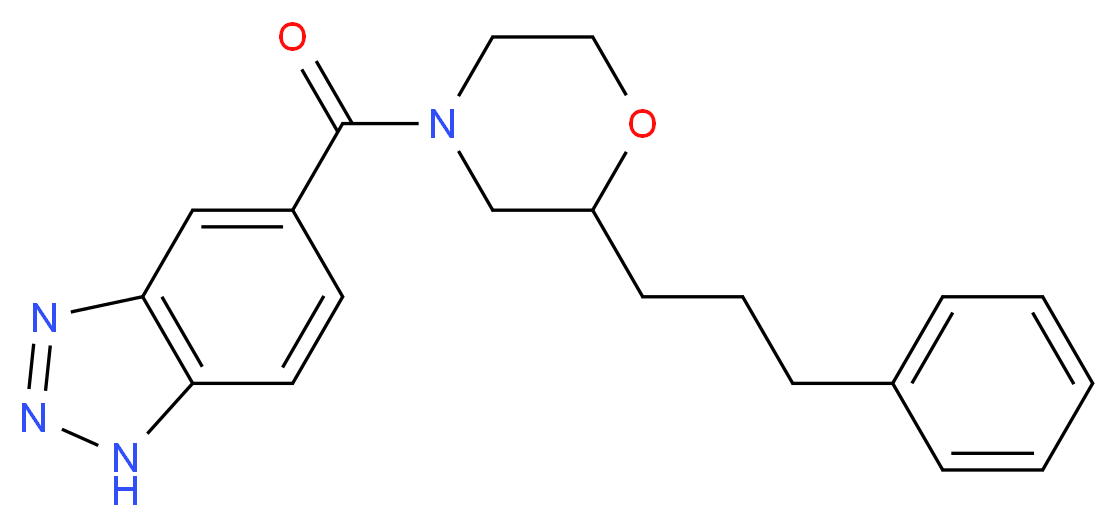 5-{[2-(3-phenylpropyl)-4-morpholinyl]carbonyl}-1H-1,2,3-benzotriazole_Molecular_structure_CAS_)