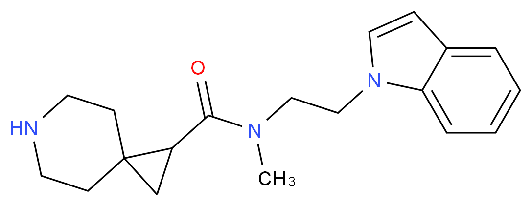 N-[2-(1H-indol-1-yl)ethyl]-N-methyl-6-azaspiro[2.5]octane-1-carboxamide_Molecular_structure_CAS_)