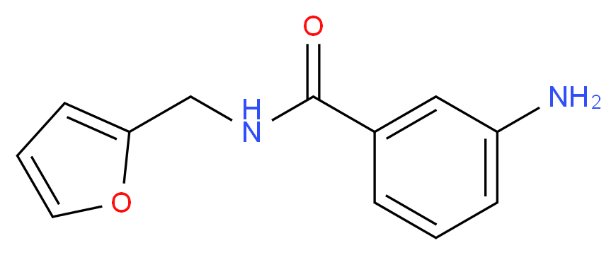 3-amino-N-(furan-2-ylmethyl)benzamide_Molecular_structure_CAS_)