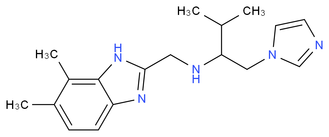 N-[(6,7-dimethyl-1H-benzimidazol-2-yl)methyl]-1-(1H-imidazol-1-yl)-3-methylbutan-2-amine_Molecular_structure_CAS_)