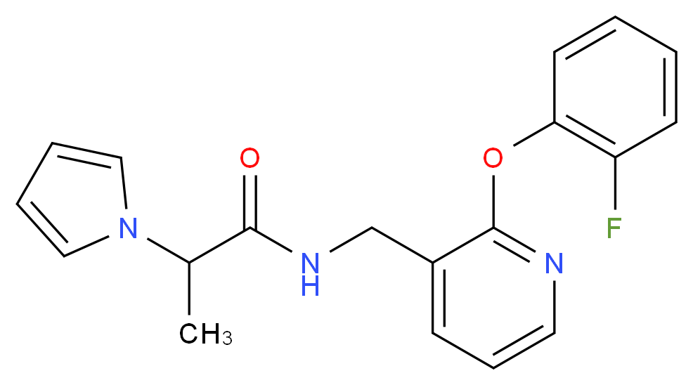 N-{[2-(2-fluorophenoxy)pyridin-3-yl]methyl}-2-(1H-pyrrol-1-yl)propanamide_Molecular_structure_CAS_)
