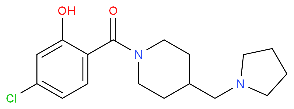 5-chloro-2-{[4-(pyrrolidin-1-ylmethyl)piperidin-1-yl]carbonyl}phenol_Molecular_structure_CAS_)
