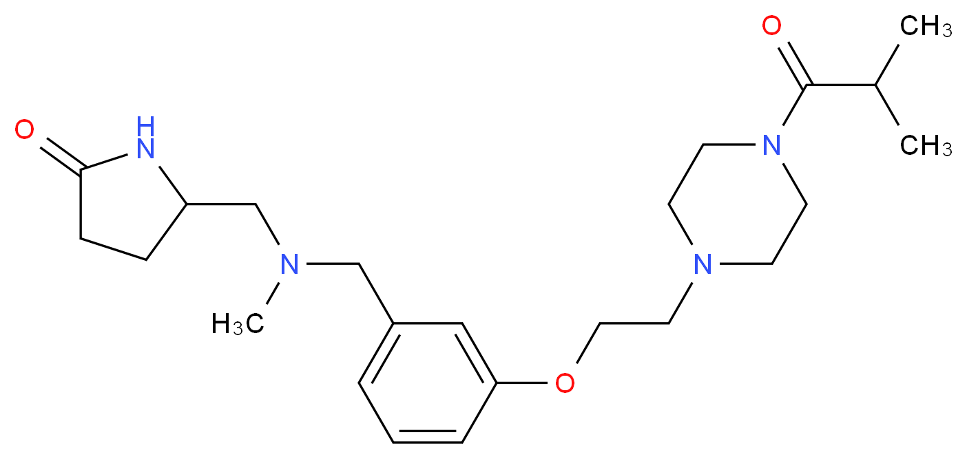 5-{[{3-[2-(4-isobutyryl-1-piperazinyl)ethoxy]benzyl}(methyl)amino]methyl}-2-pyrrolidinone_Molecular_structure_CAS_)