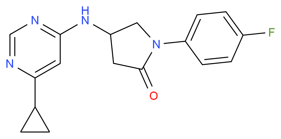 4-[(6-cyclopropylpyrimidin-4-yl)amino]-1-(4-fluorophenyl)pyrrolidin-2-one_Molecular_structure_CAS_)