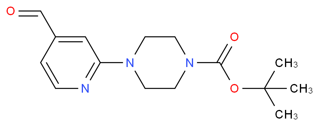 tert-butyl 4-(4-formylpyrid-2-yl)piperazine-1-carboxylate_Molecular_structure_CAS_946409-13-8)