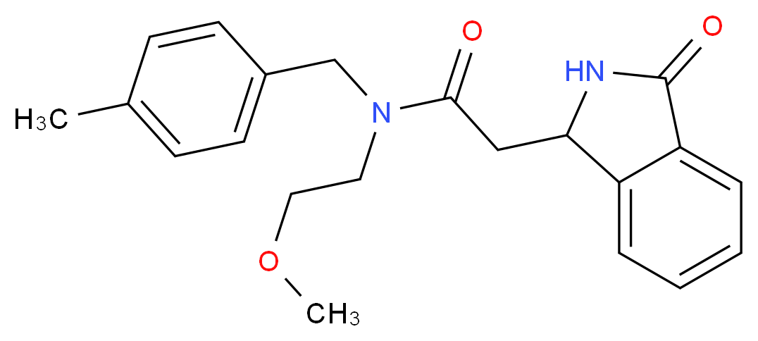 N-(2-methoxyethyl)-N-(4-methylbenzyl)-2-(3-oxo-2,3-dihydro-1H-isoindol-1-yl)acetamide_Molecular_structure_CAS_)