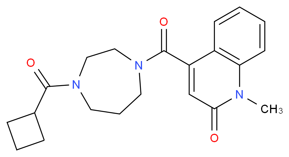 4-{[4-(cyclobutylcarbonyl)-1,4-diazepan-1-yl]carbonyl}-1-methylquinolin-2(1H)-one_Molecular_structure_CAS_)