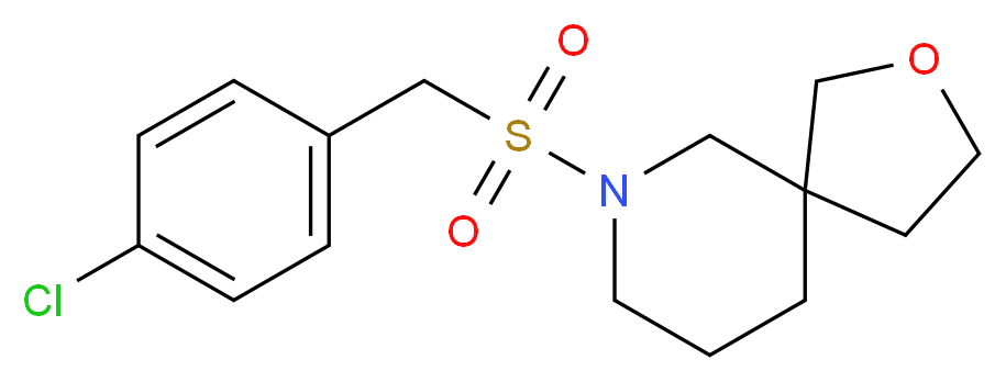 7-[(4-chlorobenzyl)sulfonyl]-2-oxa-7-azaspiro[4.5]decane_Molecular_structure_CAS_)