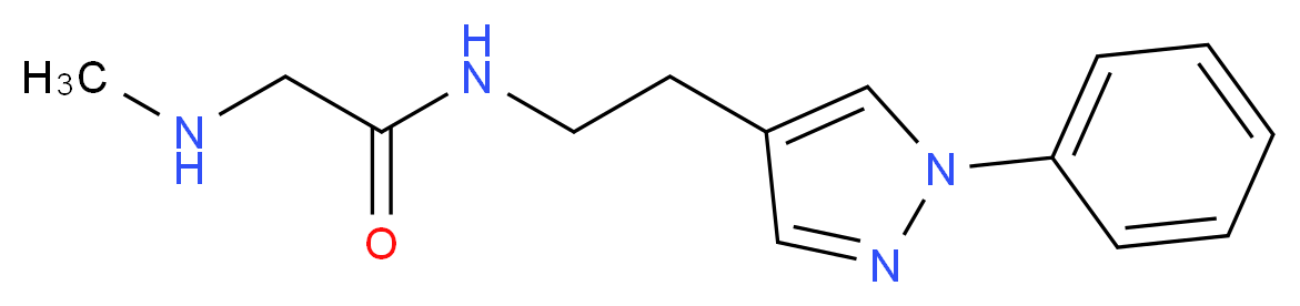 N~2~-methyl-N~1~-[2-(1-phenyl-1H-pyrazol-4-yl)ethyl]glycinamide_Molecular_structure_CAS_)