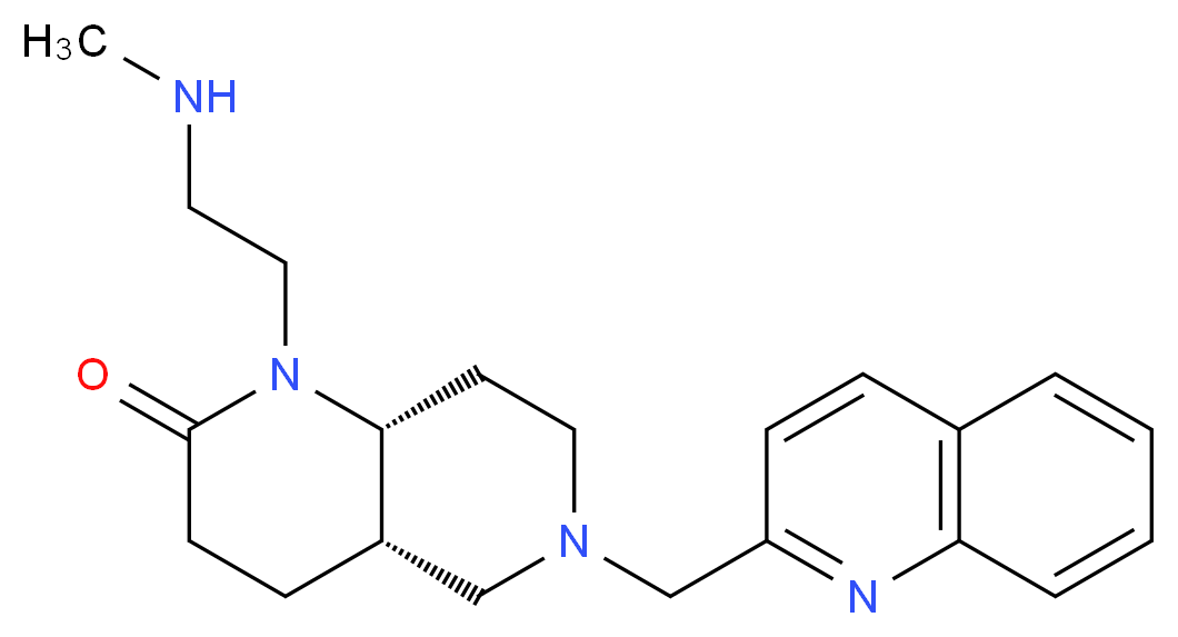 (4aS*,8aR*)-1-[2-(methylamino)ethyl]-6-(quinolin-2-ylmethyl)octahydro-1,6-naphthyridin-2(1H)-one_Molecular_structure_CAS_)