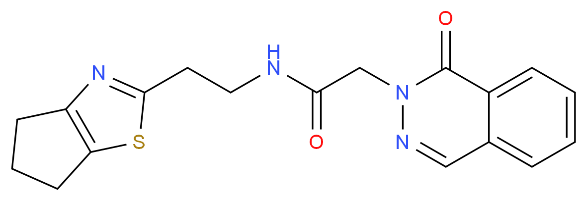 N-[2-(5,6-dihydro-4H-cyclopenta[d][1,3]thiazol-2-yl)ethyl]-2-(1-oxo-2(1H)-phthalazinyl)acetamide_Molecular_structure_CAS_)